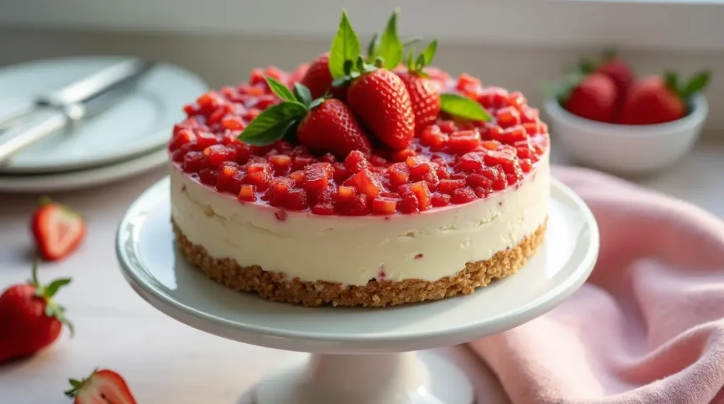 Strawberry Crunch Cheesecake on Display
